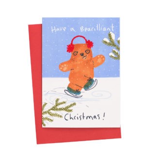 JOC0727-Scarpa Cards-Have A Bearilliant Christmas-Xmas Card-Jo Clark