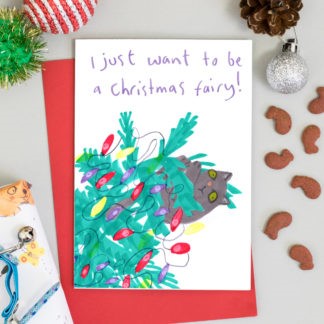 JOC0743-Scarpa Cards-I Want To Be A Christmas Fairy-Xmas Card-Jo Clark