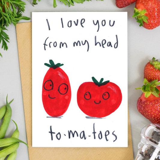 JOC0765-Scarpa Cards-Love You From Head To Tomatoes-Card-Jo Clark