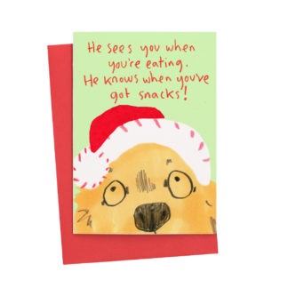 JOC0958-Scarpa Cards-He See�S You When You�Re Eating-Xmas Card-Jo Clark