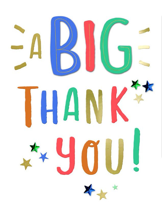 AO042-Second Nature-A Big Thank You-Card-All For One - Tt - Xl