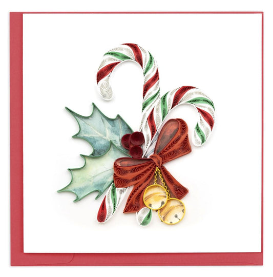 HD6019SN-Second Nature-Candy Canes-Xmas Card-Quilling Card Collection