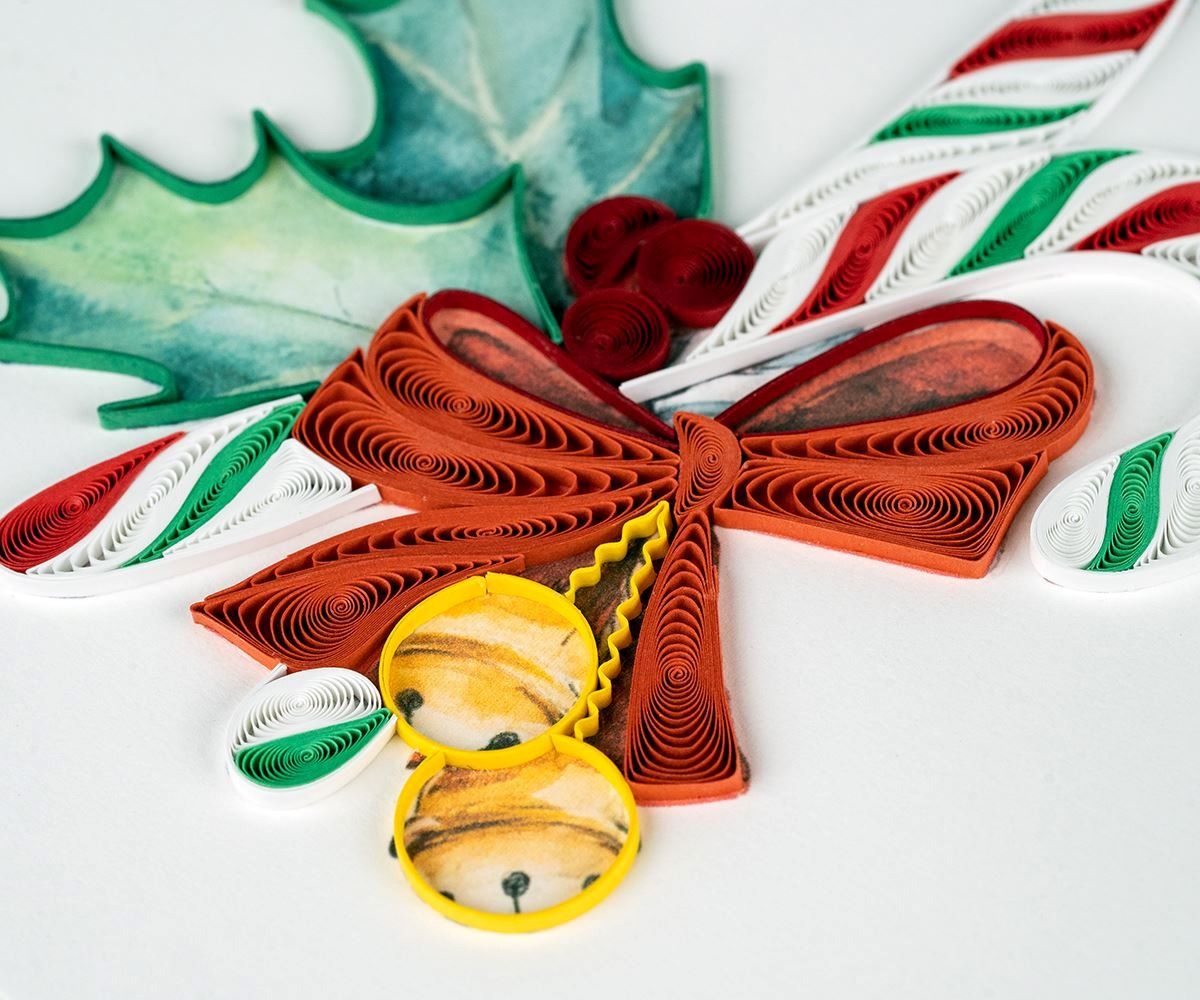 HD6019SN-Second Nature-Candy Canes-Xmas Card-Quilling Card Collection