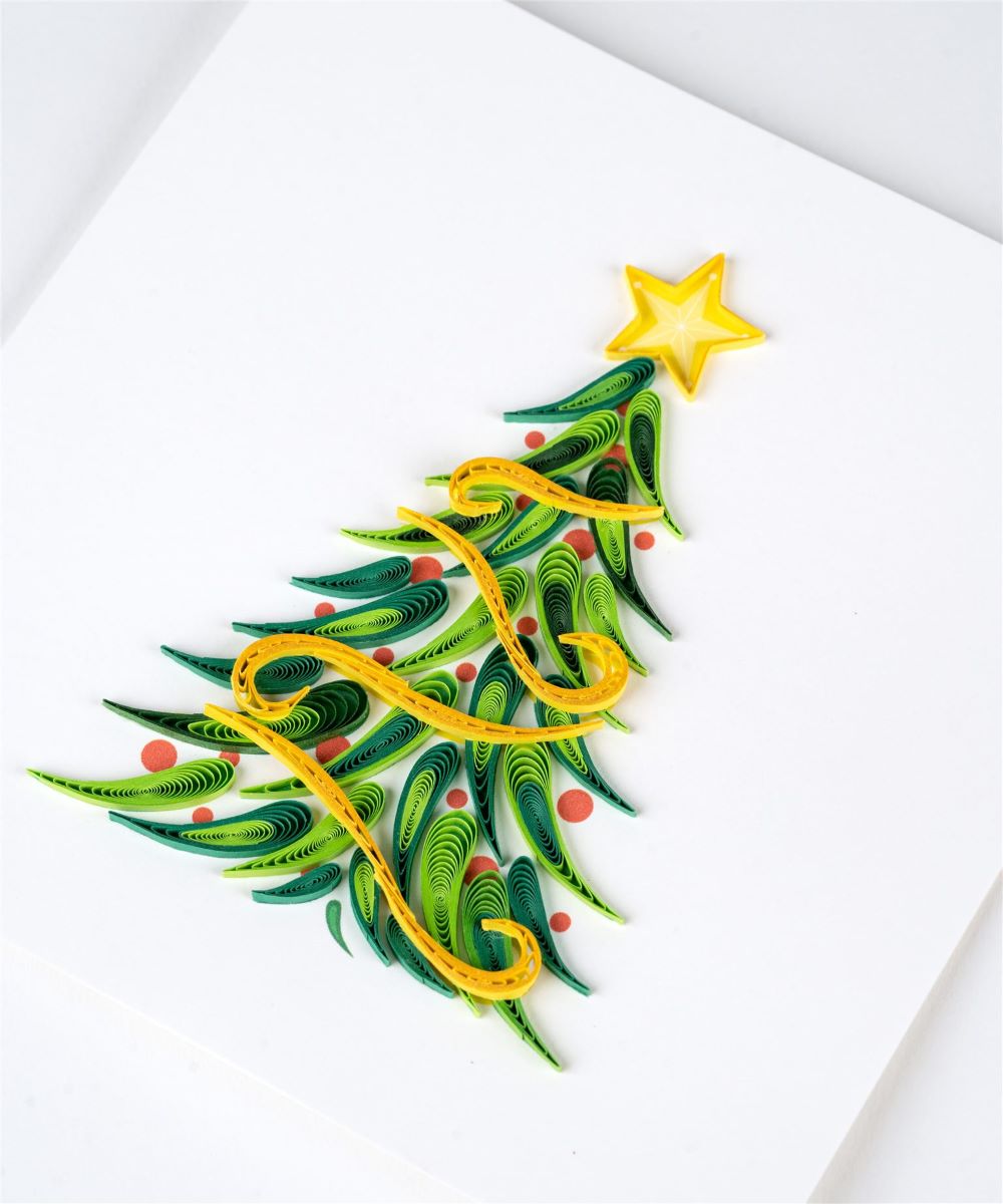 HD6027SN-Second Nature-Tree-Xmas Card-Quilling Card Collection