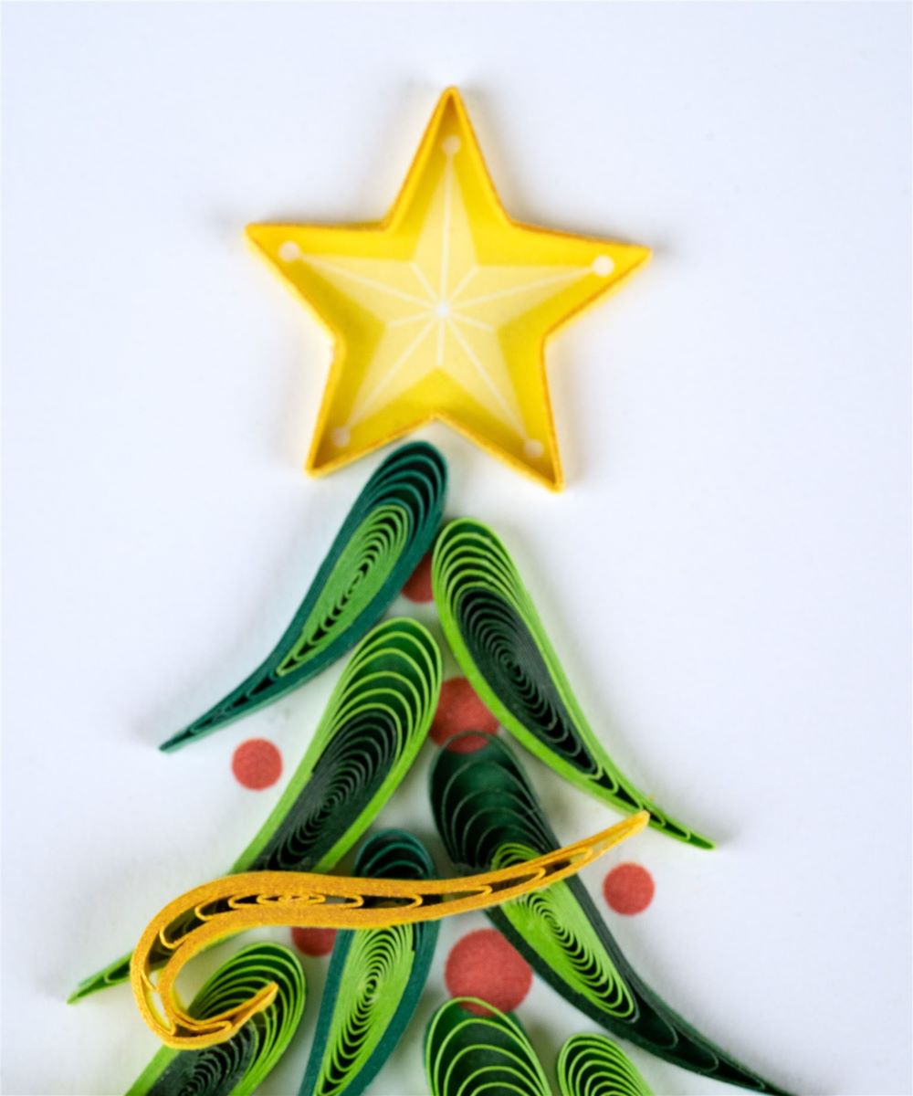 HD6027SN-Second Nature-Tree-Xmas Card-Quilling Card Collection