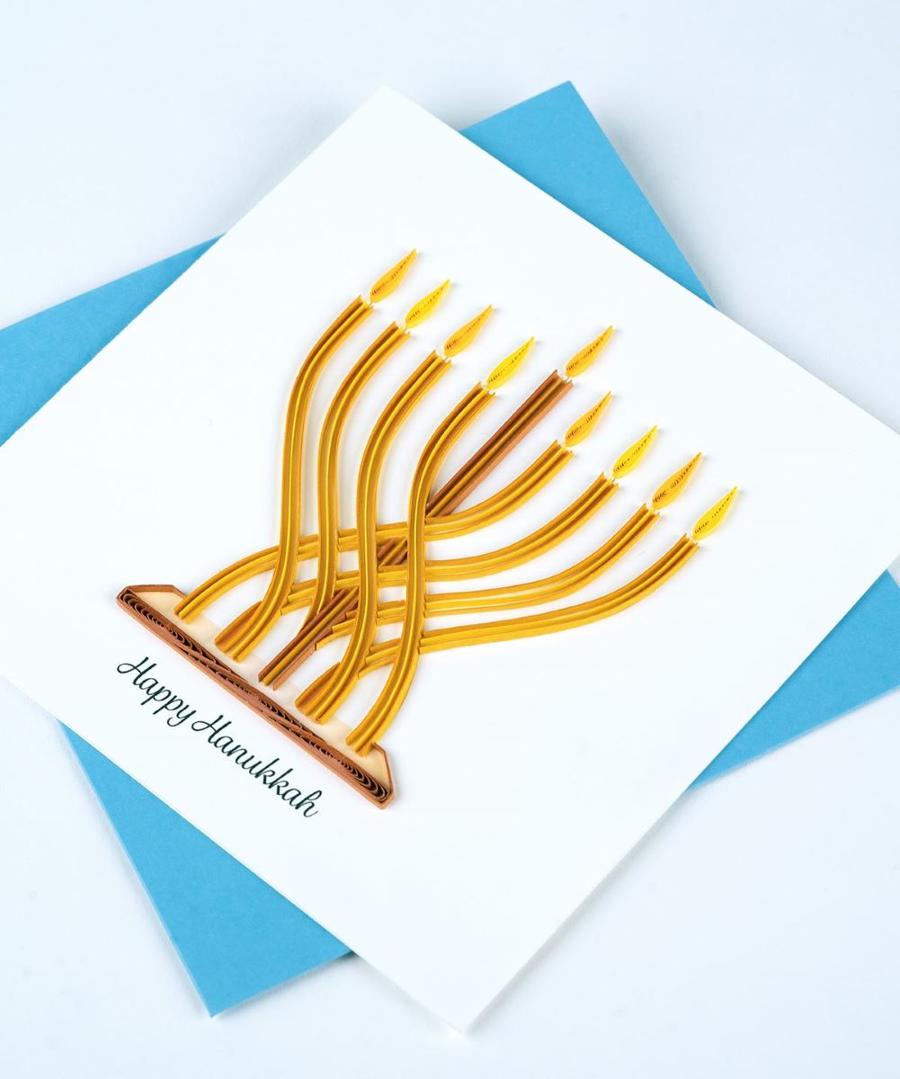 HD6029SN-Second Nature-Hanukkah-Xmas Card-Quilling Card Collection