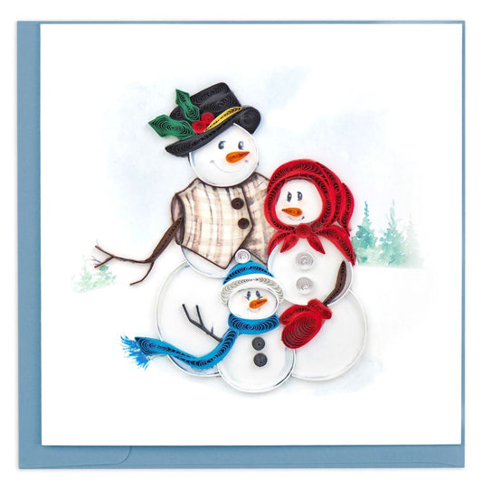 HD6035SN-Second Nature-Snow Family-Xmas Card-Quilling Card Collection
