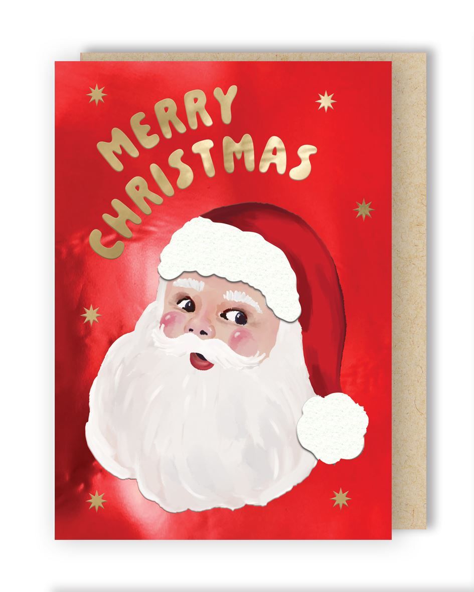XFF003-Second Nature-Santa-Xmas Card Pack-Fir & Felt
