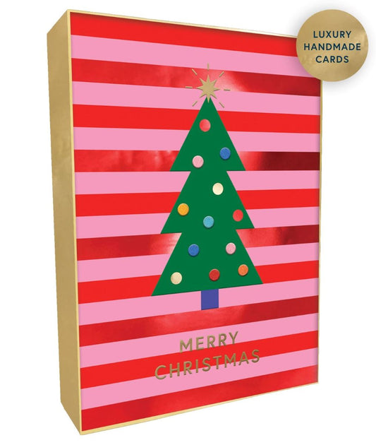XFF004-Second Nature-Tree-Xmas Card Pack-Fir & Felt