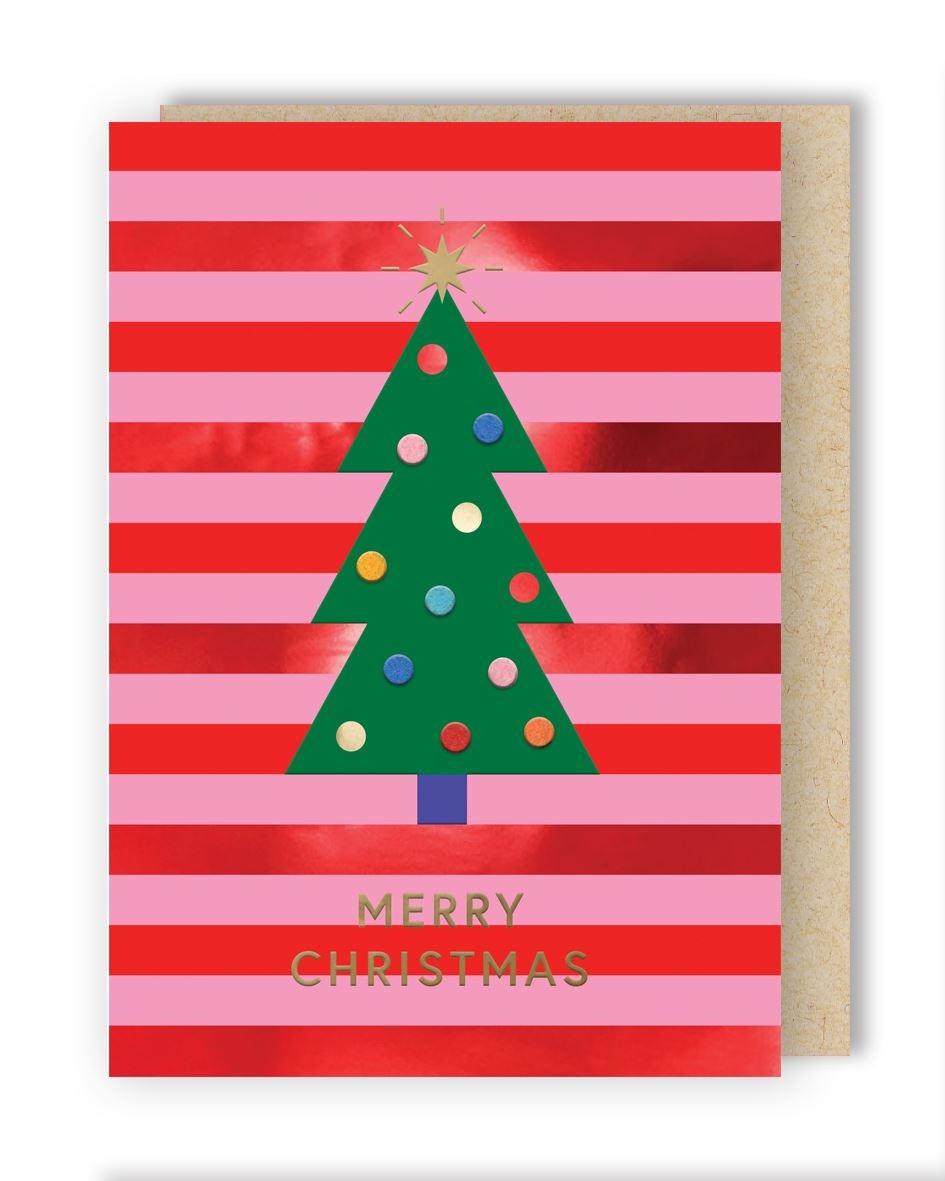 XFF004-Second Nature-Tree-Xmas Card Pack-Fir & Felt