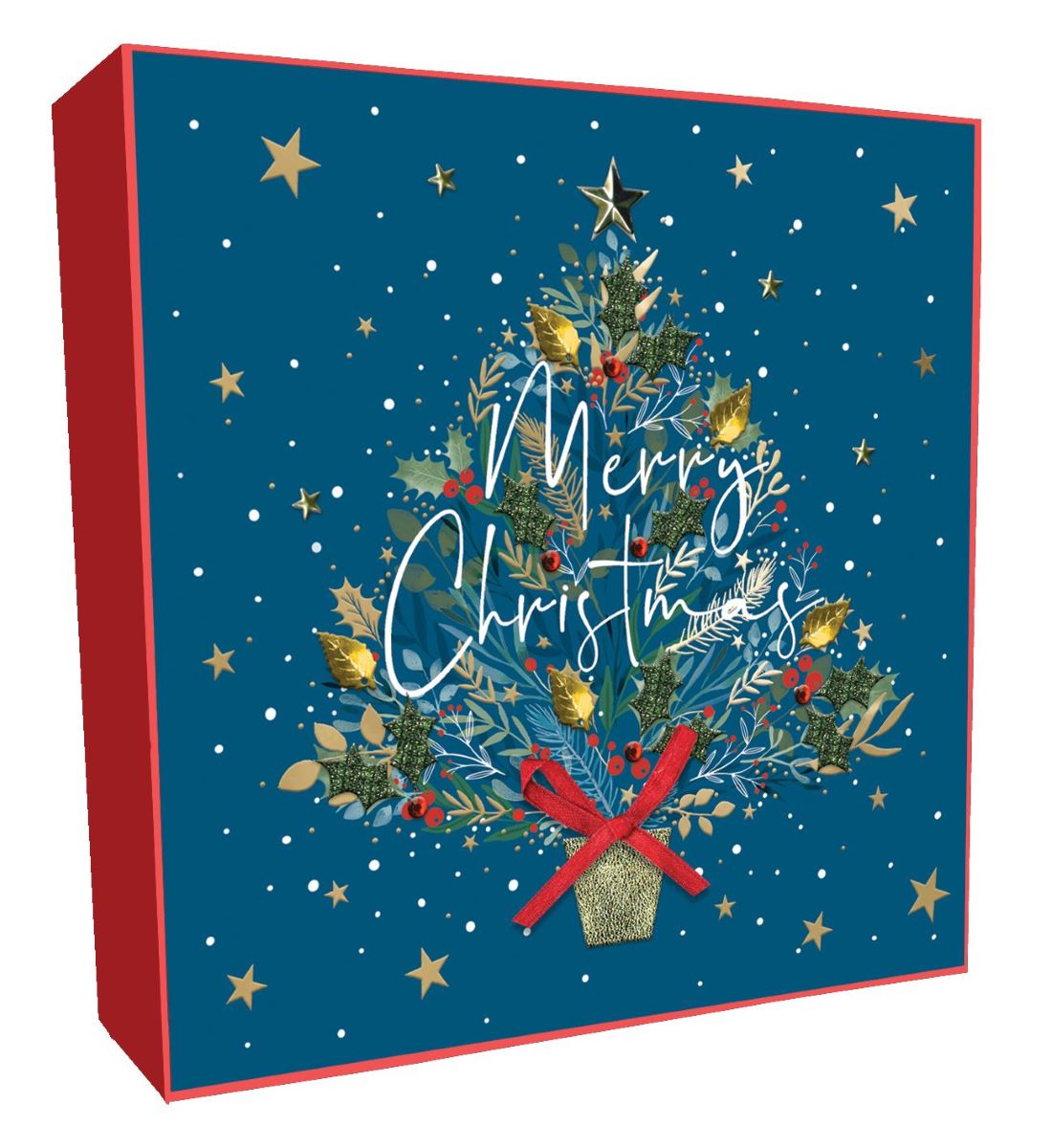 XLSB111-Second Nature-Tree-Xmas Card Pack-Sparkle Boxed Cards