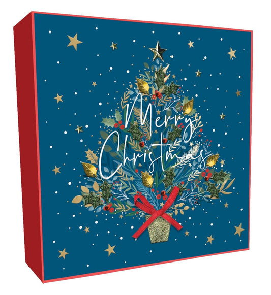 XLSB111-Second Nature-Tree-Xmas Card Pack-Sparkle Boxed Cards
