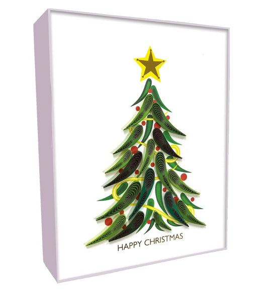 XQLSB003-Second Nature-Tree-Xmas Card Pack-Quilling Boxed Cards