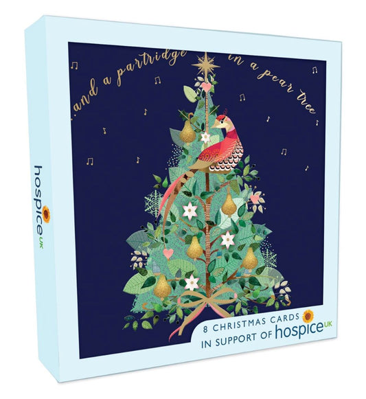 XSA021-Second Nature-Tree-Xmas Card Pack-Hospice Uk Charity Range