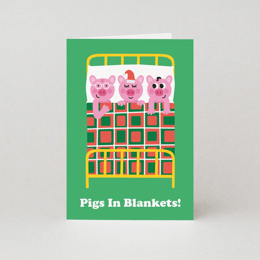 SB318-Studio Boketto-Pigs In Blankets-Xmas Card-