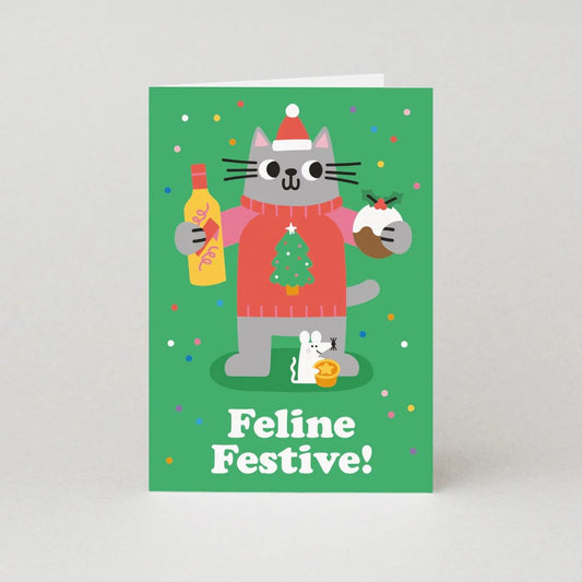 SB438-Studio Boketto-Feline Festine-Xmas Card-