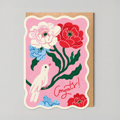 SB690-Studio Boketto-White Bird-Card-Edyta Demurat