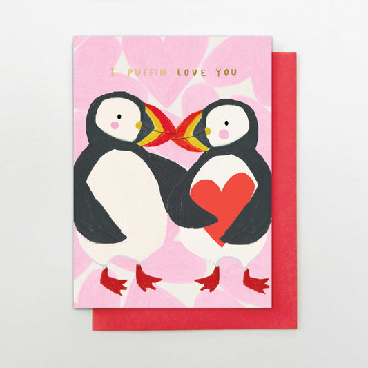 AB017-Stop The Clock-I Puffin Love You-Card-Absolute Fave