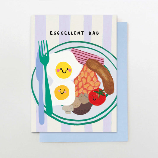 DM005-Stop The Clock-Eggcellent Dad Big Breakfast-Card-Dad Mix
