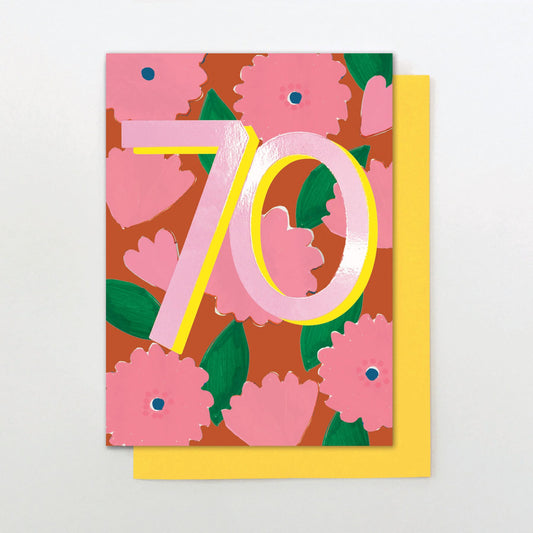 GDN015-Stop The Clock-70 Floral-Card-Garden Brights