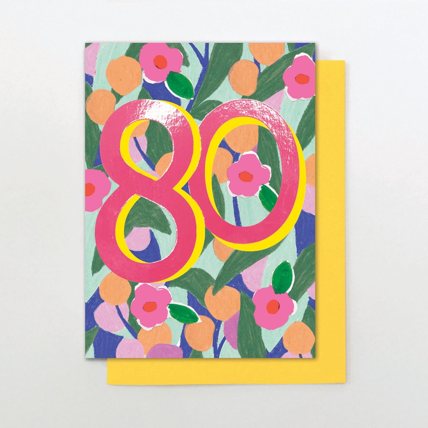 GDN016-Stop The Clock-80 Floral-Card-Garden Brights