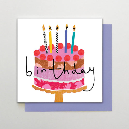 HA004-Stop The Clock-Card- Big Birthday Cake-Card-Happy Days