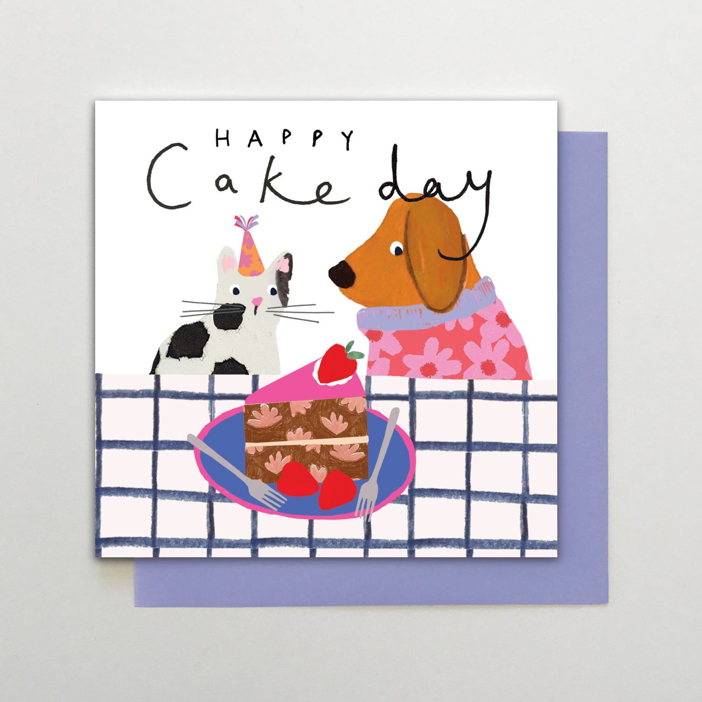 HA007-Stop The Clock-Cake Day Cat & Dog-Card-Happy Days