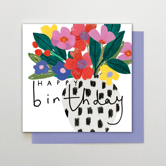 HA010-Stop The Clock-Birthday Flowers-Card-Happy Days