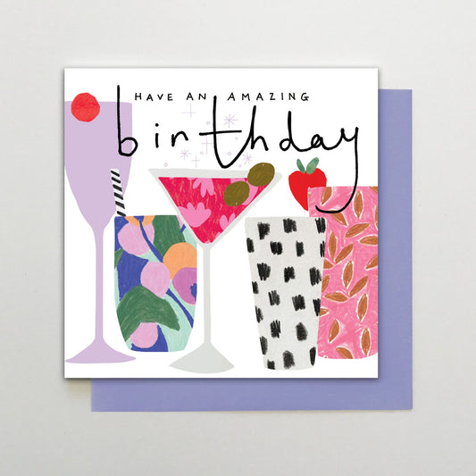 HA012-Stop The Clock-Card- Birthday Cocktails-Card-Happy Days