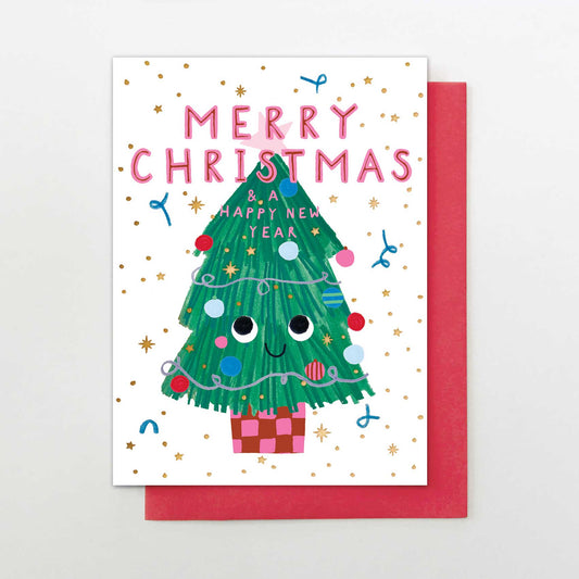 IC001-Stop The Clock-Merry Christmas Tree-Xmas Card-It'S Christmas