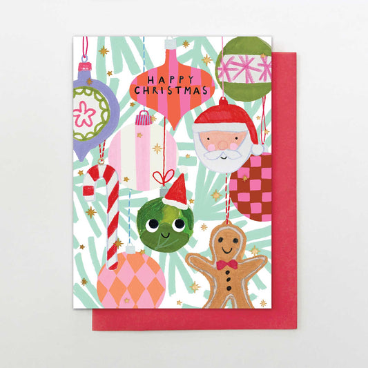 IC003-Stop The Clock-Baubles-Xmas Card-It'S Christmas