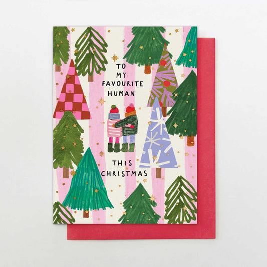 IC020-Stop The Clock-Woodland Favourite Human-Xmas Card-It'S Christmas