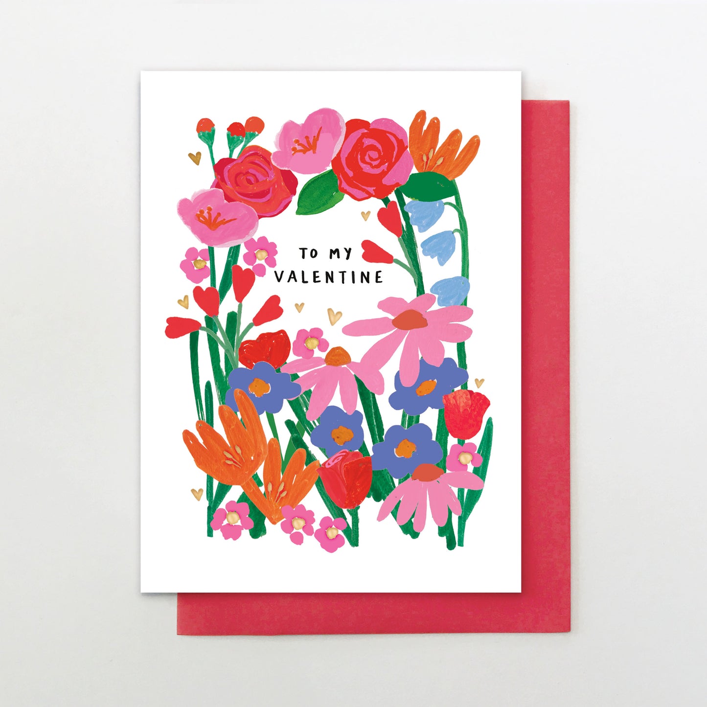 LY003-Stop The Clock-Card - To My Valentine Flowers-Card-Loving You