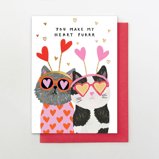 LY008-Stop The Clock-Card - Cats You Make My Heart Purr-Card-Loving You