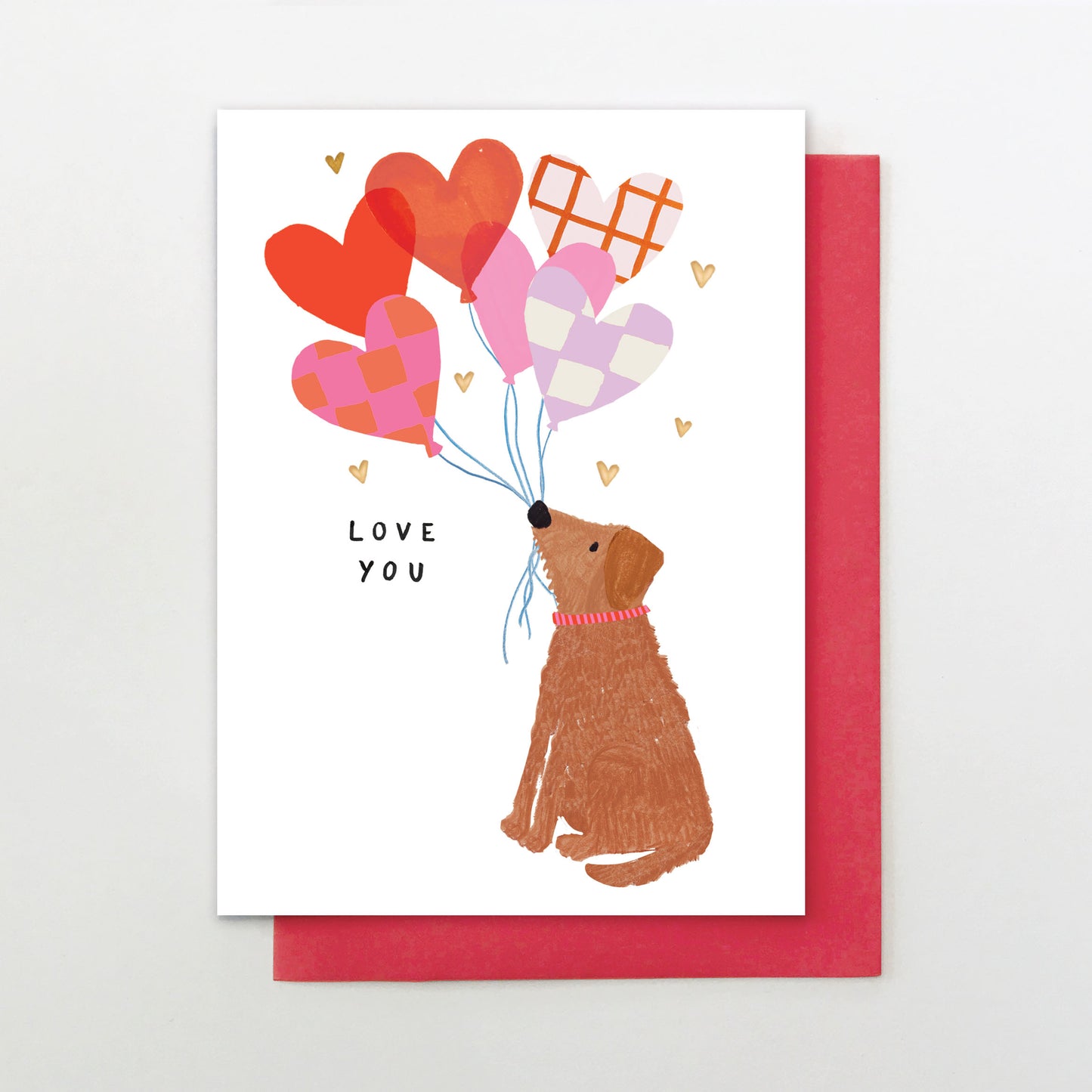 LY015-Stop The Clock-Card - Dog & Balloons Love You-Card-Loving You