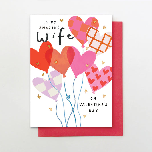LY023-Stop The Clock-Card - Amazing Wife Heart Balloons-Card-Loving You
