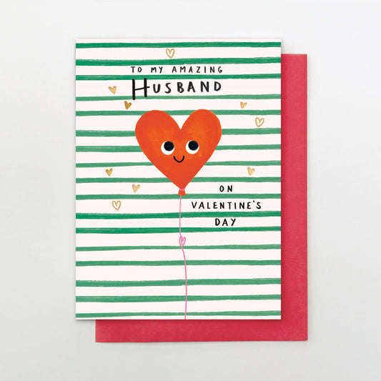 LY024-Stop The Clock-Card - Amazing Husband Balloon Heart-Card-Loving You