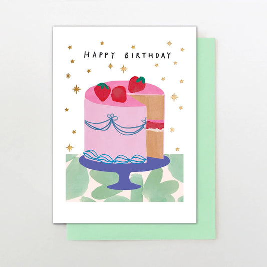 M001-Stop The Clock-Pink Cake-Card-Moments