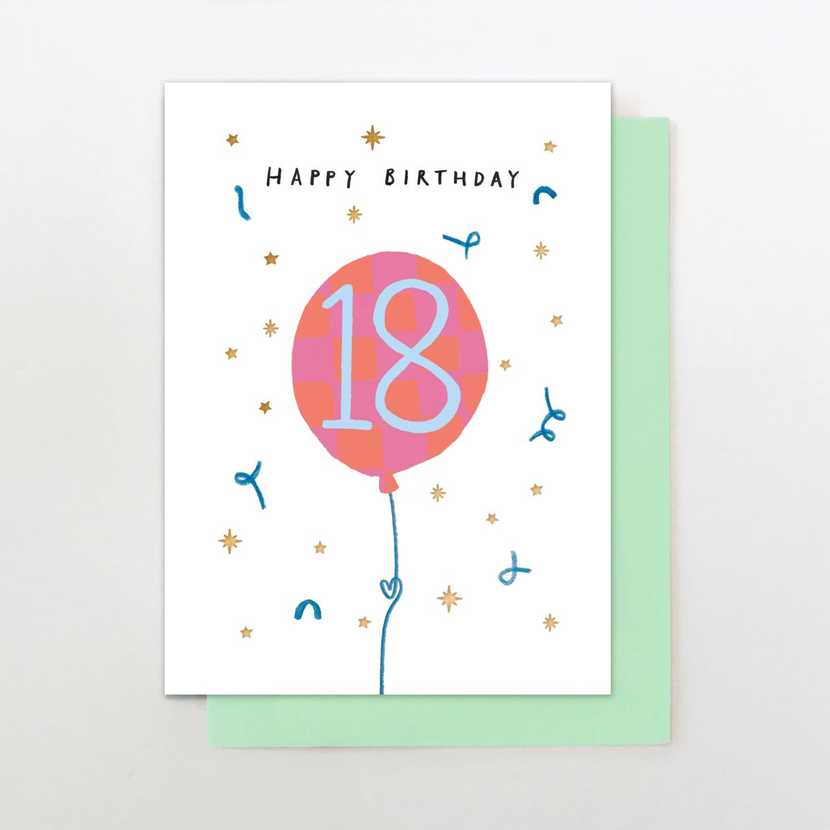 M025-Stop The Clock-Card - Female Age 18 Balloon-Card-Moments