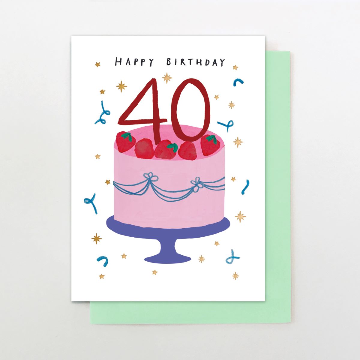 M028-Stop The Clock-Card - Female Age 40 Cakes-Card-Moments