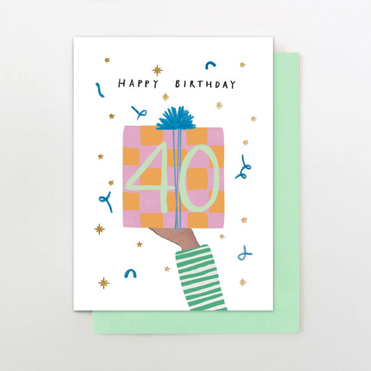 M038-Stop The Clock-Card - Male 40 Present-Card-Moments