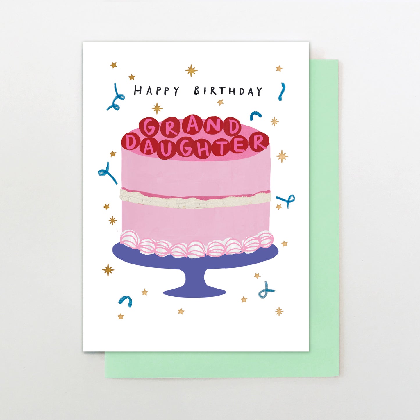 M045-Stop The Clock-Granddaughter Cake-Card-Moments