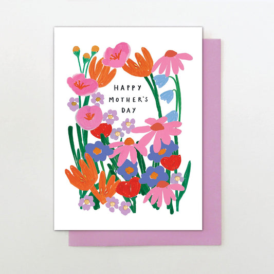 MF001-Stop The Clock-Card - Happy Mother'S Day Flowers-Card-Moments For Mum