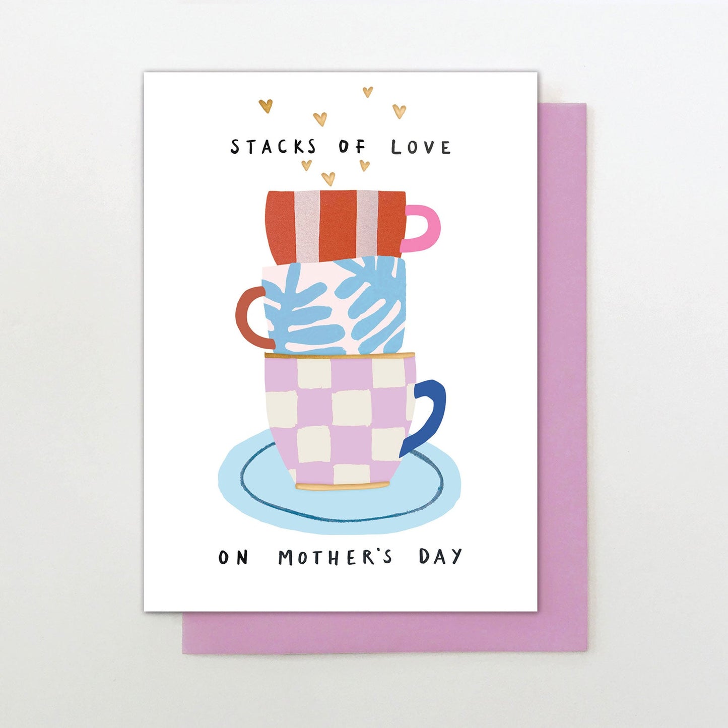 MF012-Stop The Clock-Card - Teacups Stacks Of Love-Card-Moments For Mum