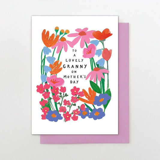 MF022-Stop The Clock-Card - Lovely Granny Floral-Card-Moments For Mum