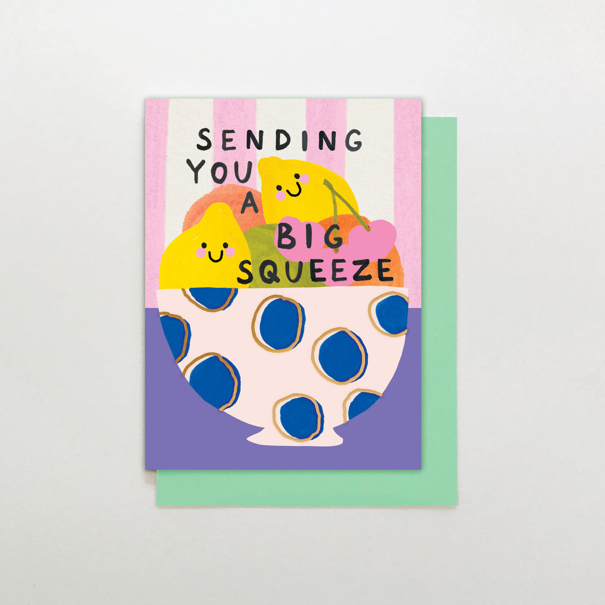 MINI019-Stop The Clock-Sending You A Big Squeeze Lemons-Card-Mini Moments