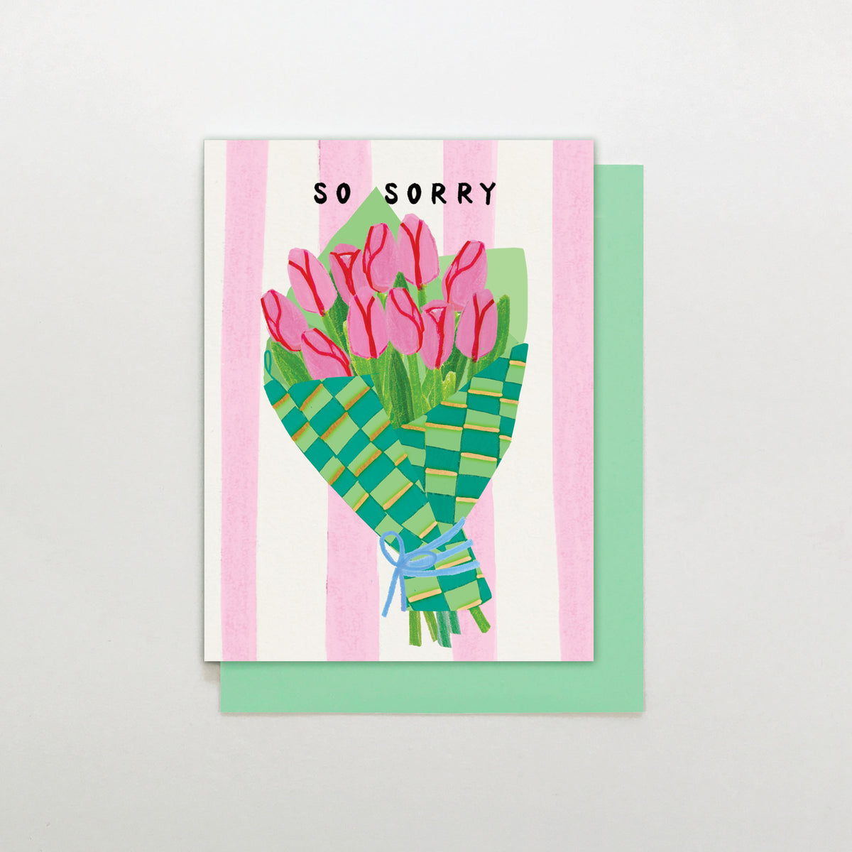 MINI022-Stop The Clock-So Sorry Bouquet Of Tulips-Card-Mini Moments