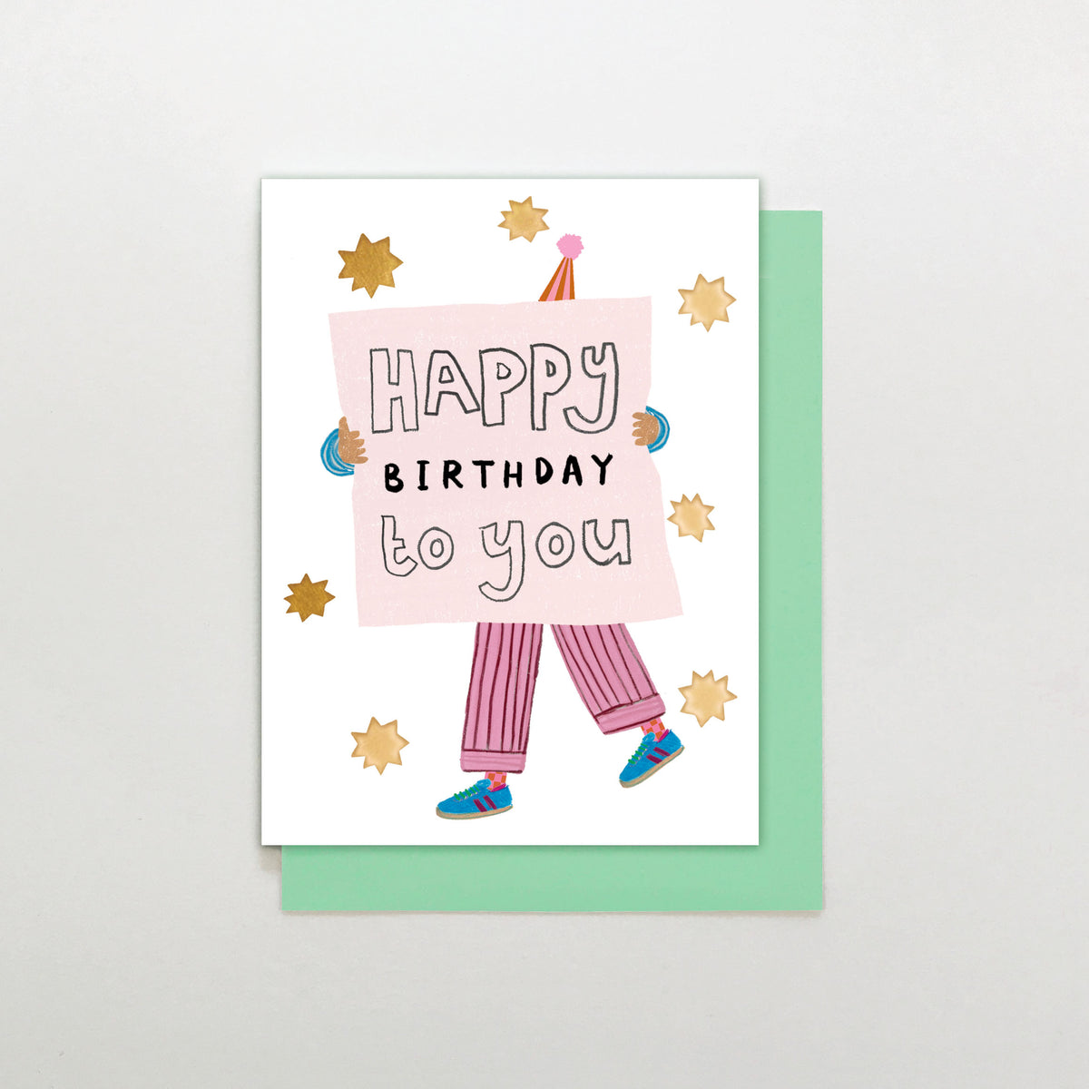 MINI038-Stop The Clock-Hb To You Person With Sign-Card-Mini Moments