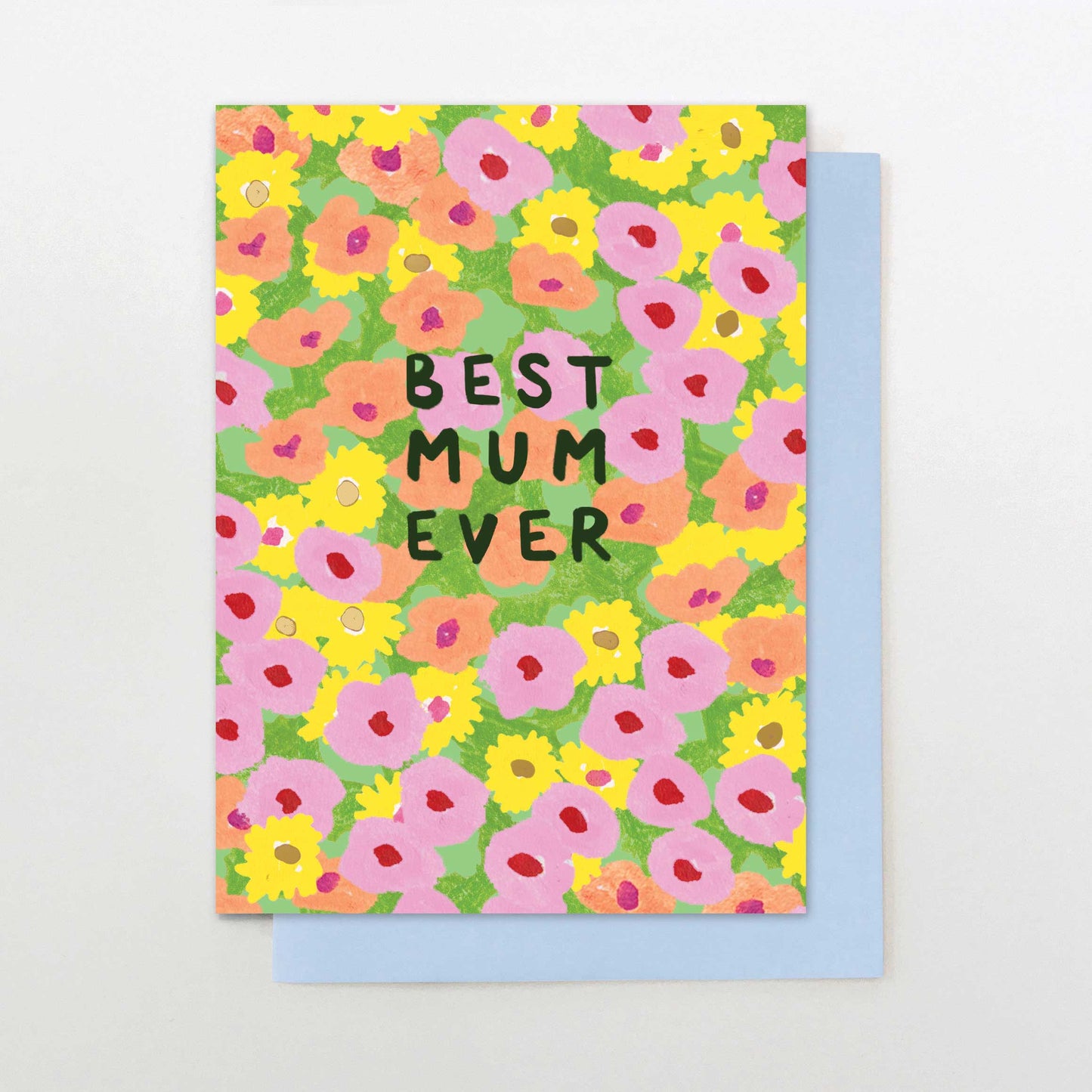 POS002-Stop The Clock-Best Mum Ever Floral-Card-Posy