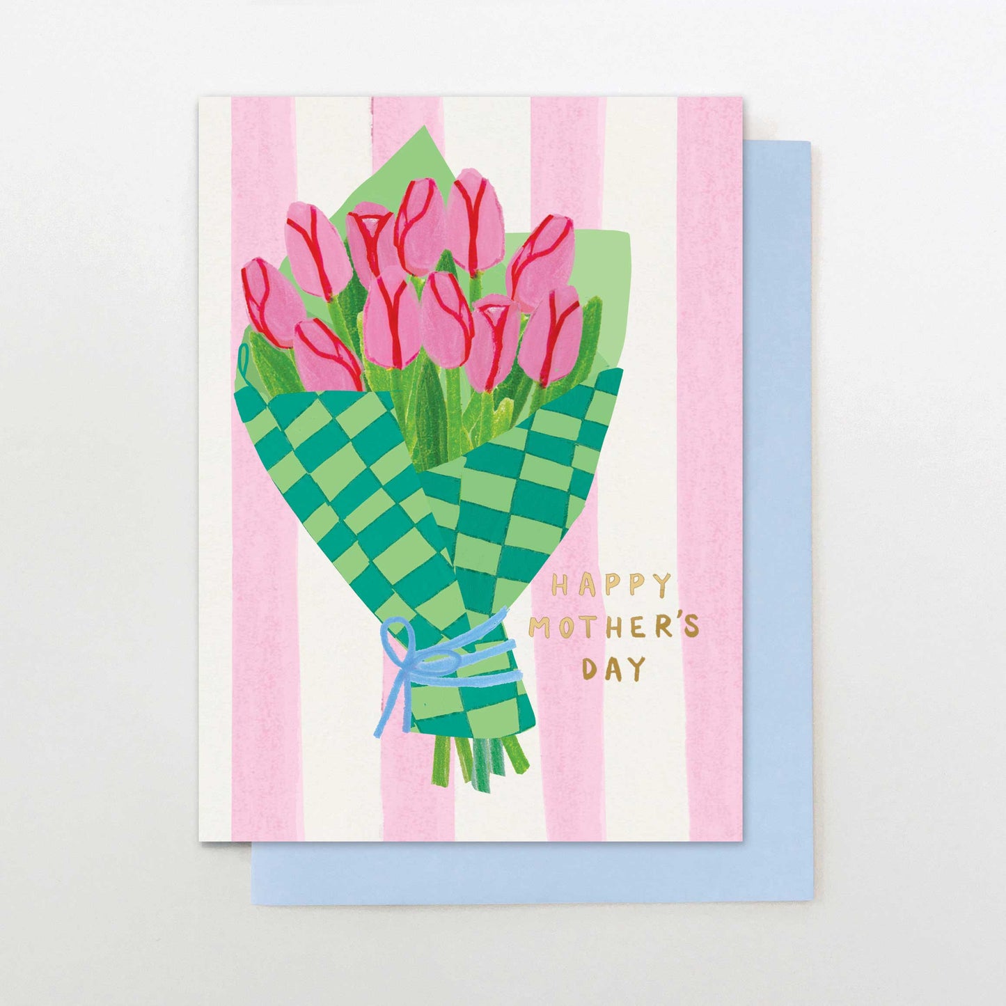 POS007-Stop The Clock-Happy Md Bouquet Of Tulips-Card-Posy